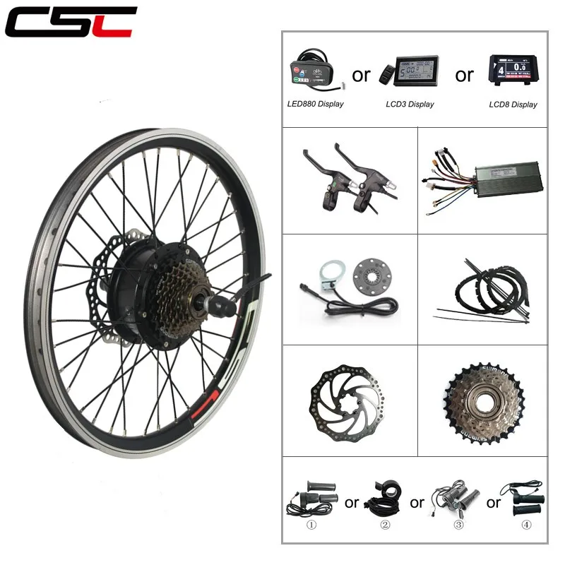 36V 500W MTB E bike Conversion Kit CSC 20inch 29inch 700C Mountain