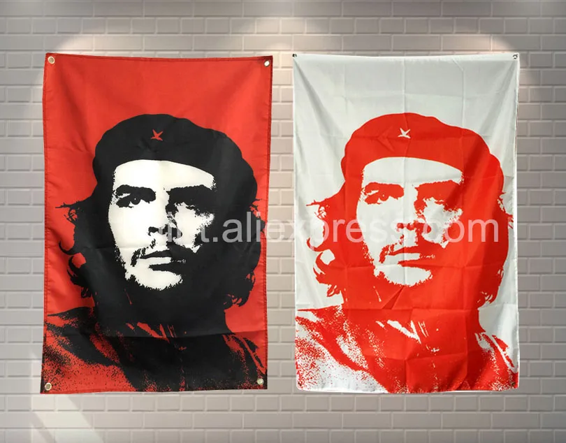 

Che Guevara Cuba Flag Banner Polyester 144* 96cm Hang on the wall 4 grommets Custom Flag indoor Decoration