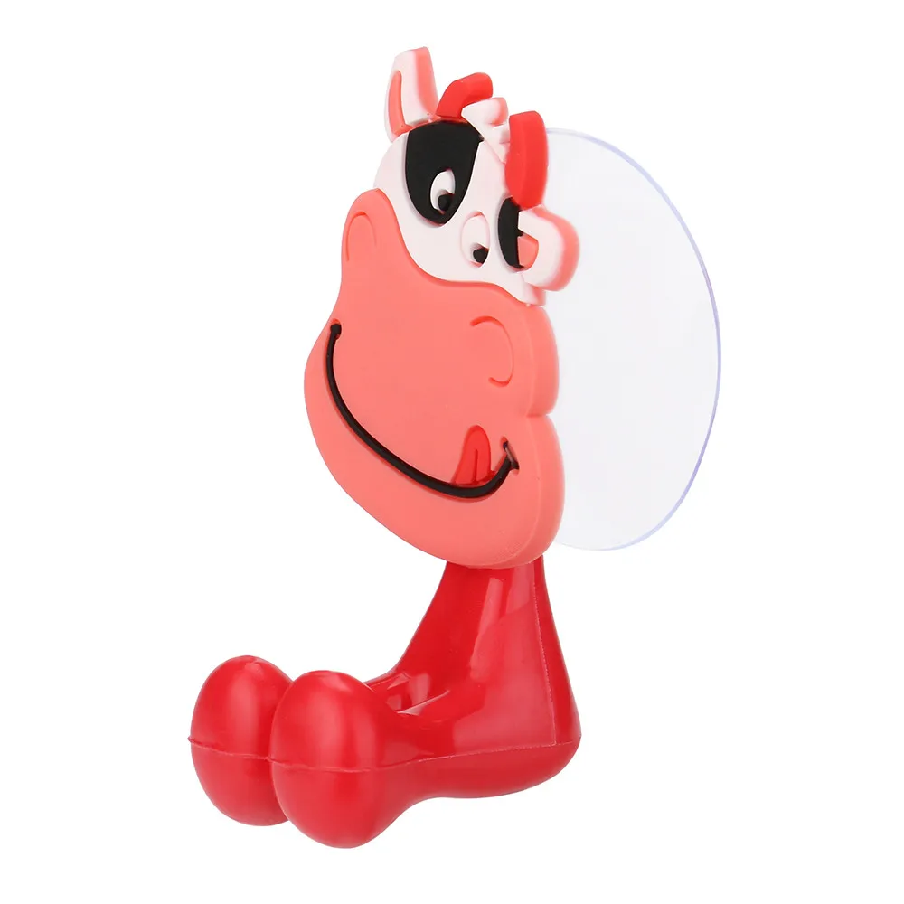 Bathroom Accessories Newest 3D Cartoon Animal Cute Sucker Toothbrush kitchen Wall Holder Suction Cup Decoration High Quality - Цвет: F