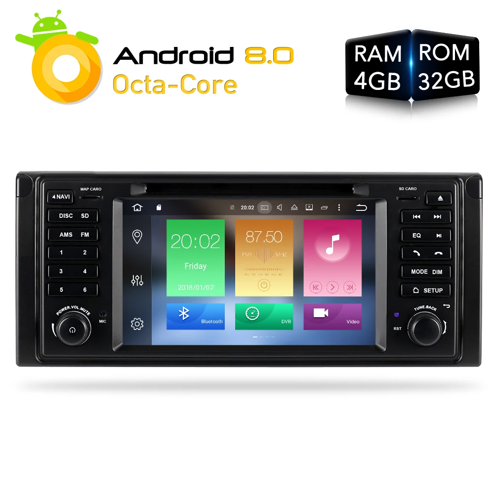 Perfect Android 9.0 Car DVD Stereo player Multimedia Headunit For BMW/E39/X5/E53 2000-2006 Auto Radio GPS Navigation Video Audio 1
