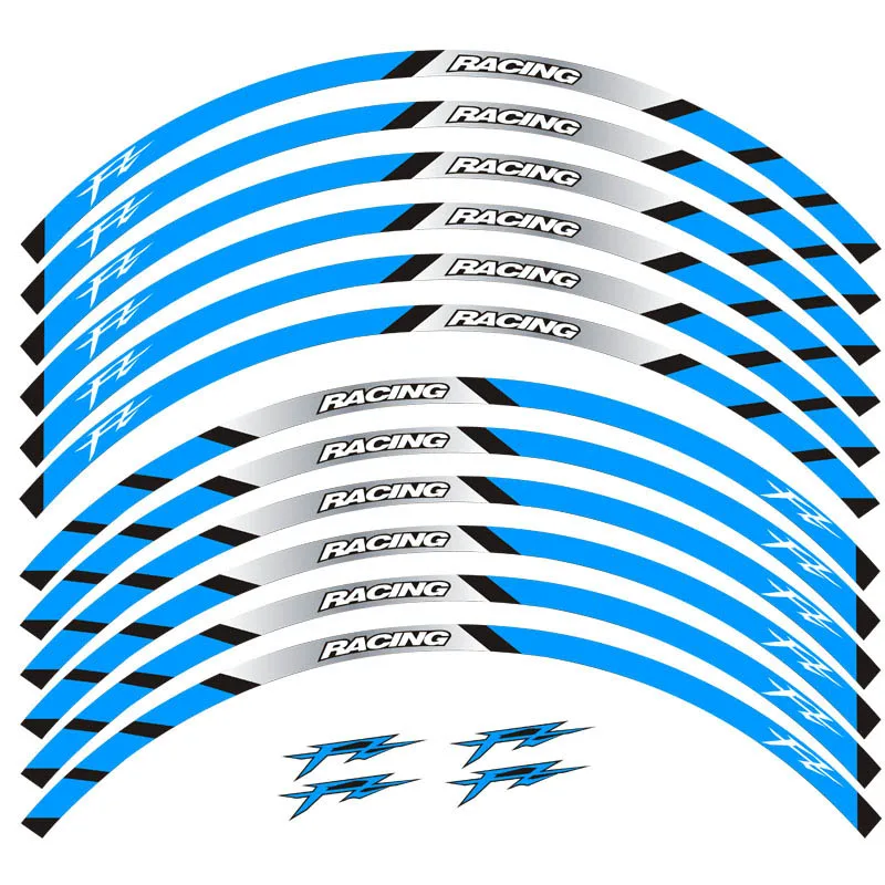 Высокое качество 12 шт. подходит мотоцикл наклейка для колес в полоску светоотражающий обод для Yamaha FZ1 FZ6 FZ-07 FZ8 FZ-09 FZ-10 FZS1000