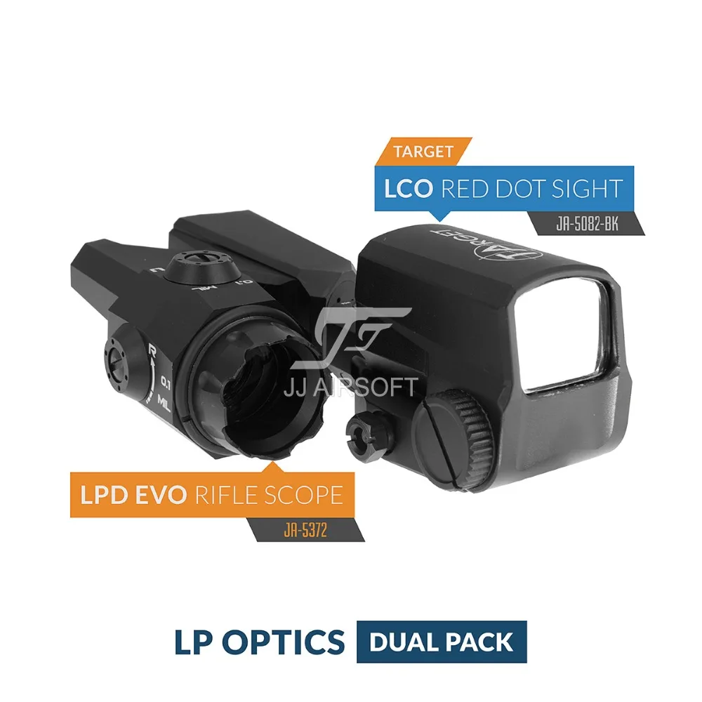 

ACI LP Optics Dual Pack, LCO Red Dot and LPD EVO 6X Rifle Scope (Black)