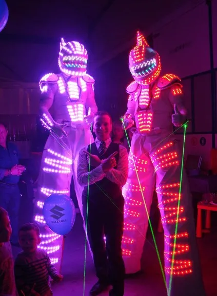 

Free Shipping LED Laser co2 robot suit costume / tron LED Light suit