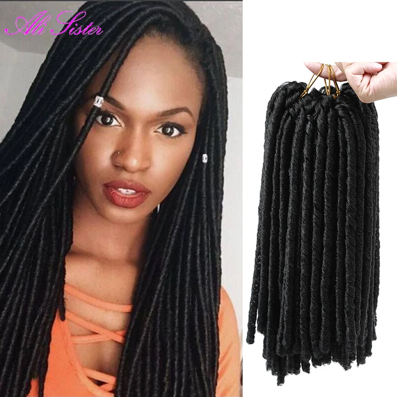 soft locs crochet braid hair faux locs ombre braiding hair extension