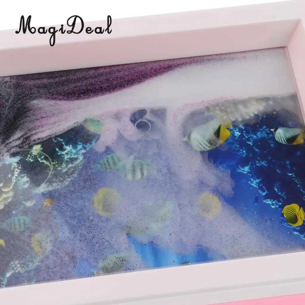 Floating Liquid Motion Timer Flowing Sand Drawing Psychedelic Starry Sky for Office Desk Tabletop Ornament Novelty Friends Gift
