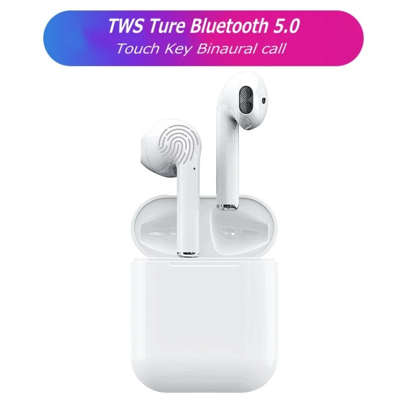 i12 tws Bluetooth 5 0 Headphone Wireless Touch Earbuds Sports Sweatproof True Wireless Touch Ear pod