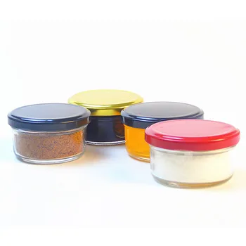 

60ml Glass Bottle Empty Glass Jars Wide Mouth Food Storage Bottles Honey Jam Packing Jars Kitchen Storage Container