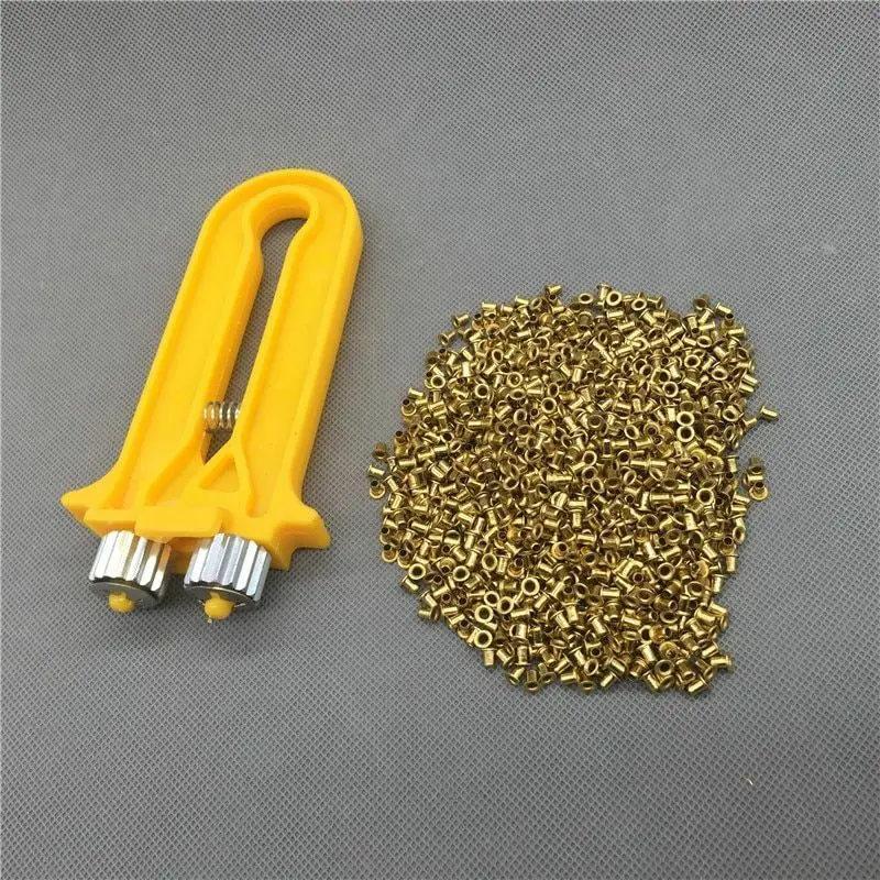 

1 Set Of Bee Combo Tool Beekeeping Brass Eyelet Tensioner Crimp Wax Hive Frame Copper Eye