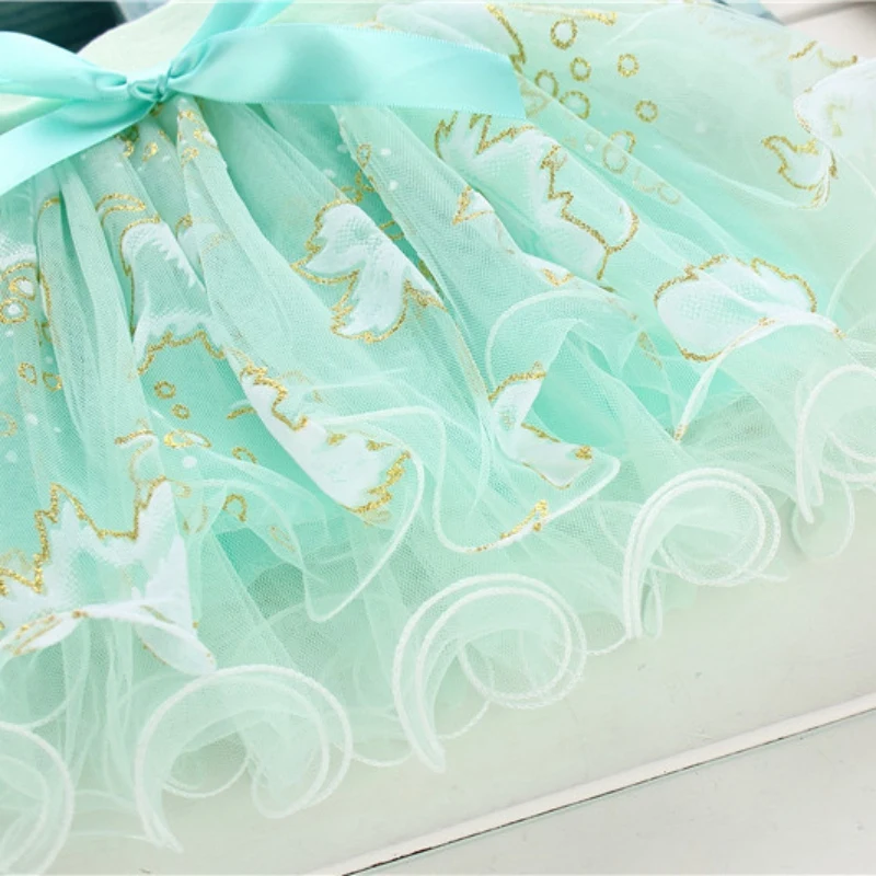 Летняя детская юбка для девочек, юбка принцессы с цветочным принтом и бантом, праздничная юбка-пачка, От 1 до 4 лет