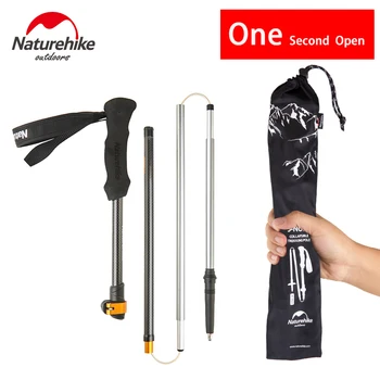 

Naturehike Hiking Walking Stick 5 Section Telescopic Cane Travel Mountain Climbing One Second Speed Open Trekking Poles