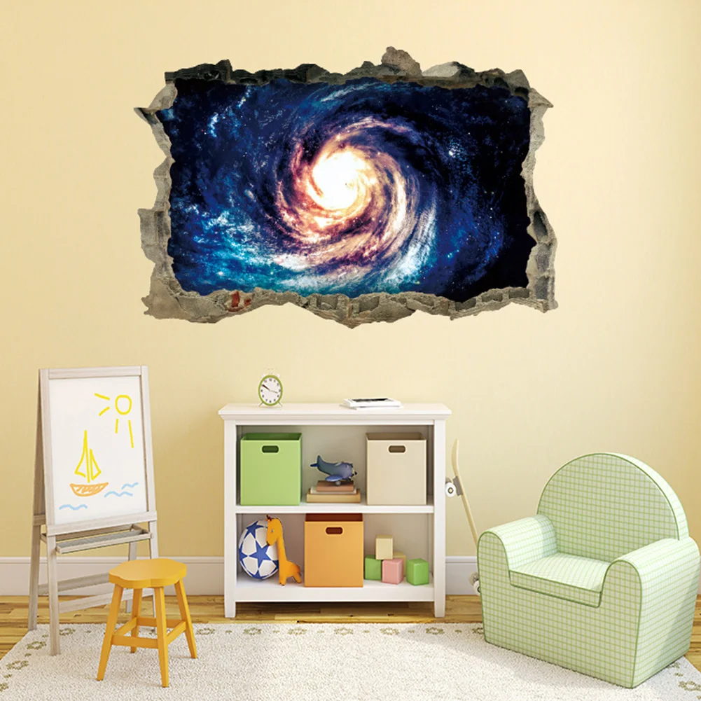 Fashion 3D Mural 45cm*60cm Stars Black Hole Wall Sticker Bedroom Living Room Artistic Background Home Decor | Дом и сад