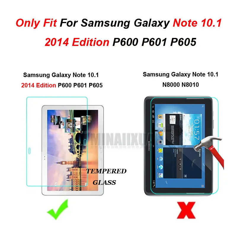 9H пленка из закаленного стекла для samsung Galaxy Note 10,1 Edition P600 P601 P605 Защитная пленка для экрана планшета