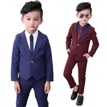 3 предмета, смокинг для маленьких мальчиков, рубашка, Свадебный костюм, Блейзер, деловой костюм