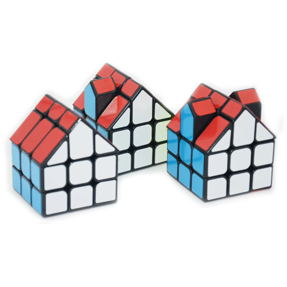 FangGe House Shaped Speed Magic Cube 3x3x3 Puzzle Game Cubes Educational Toy for Kids Child