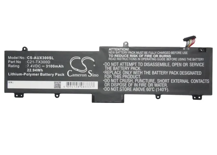 Аккумулятор Cameron Sino 3100 мАч для Asus Transformer Book TX300/TX300C/TX300CA телефон TX300K3317CA|cameron sino|battery