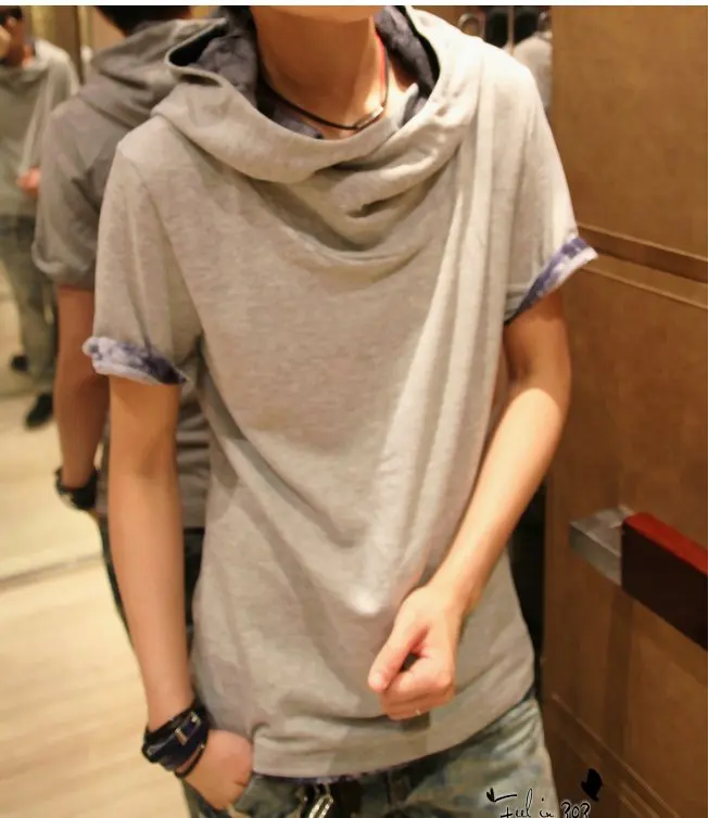 Summer Fashion font b Men s b font Clothing Personality Trend Of The With A Hood