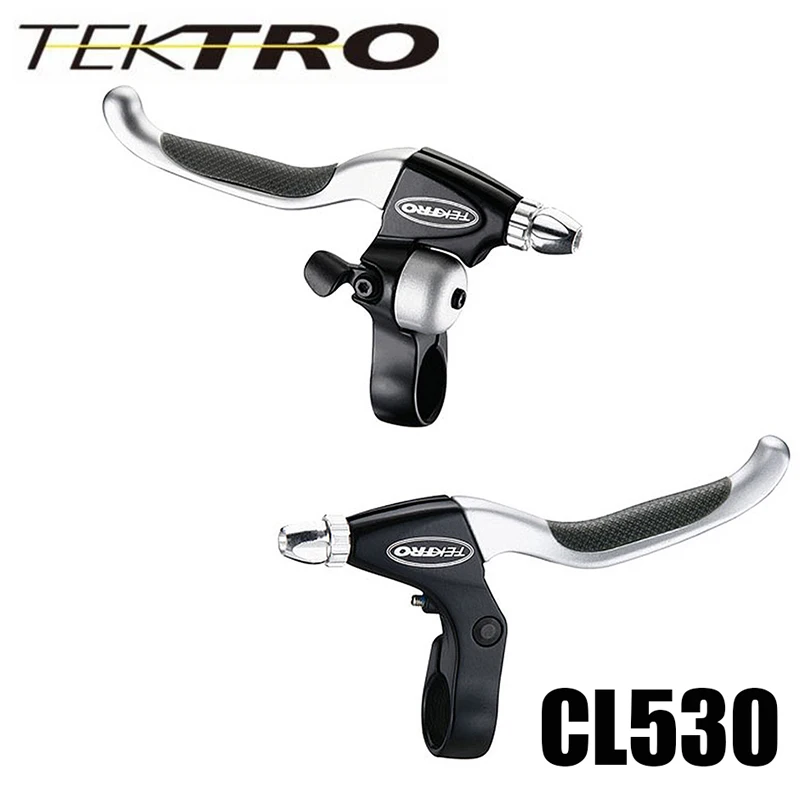 TEKTRO CL530 4 пальца рычаг 206 г/пара дорожный велосипед круизер отдых алюминиевый рычаг с Kraton резиновой рукояткой AC версия для ролика - Цвет: black and sliver