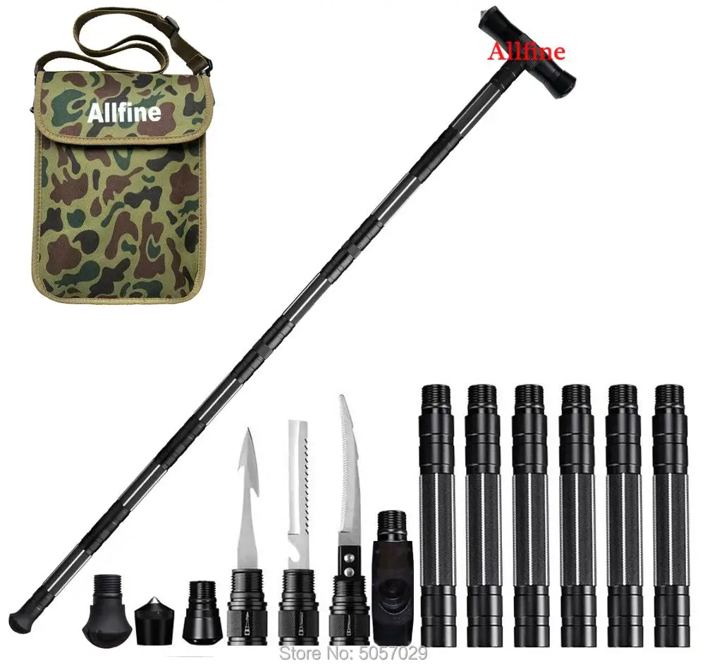 

Allfine Trekking Poles Walking Poles Outdoor Camping Defense Stick Safety Multi-Functional Home Rod Hiking Survival Tool