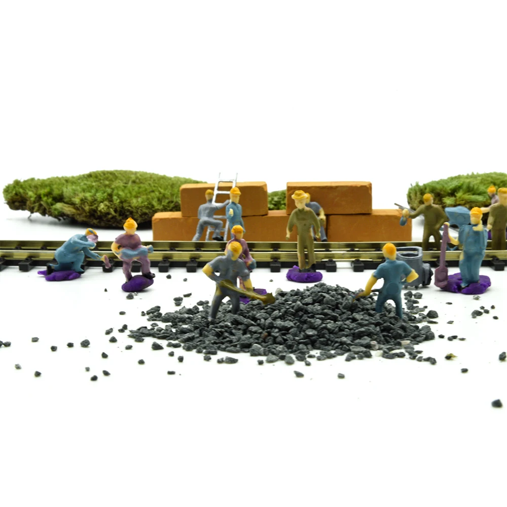 200 шт HO Масштаб 1: 87 окрашенная Смешанная модель железнодорожной железной дороги фигурки рабочих людей с лестницей и ковшом для Diorama поезд сцены