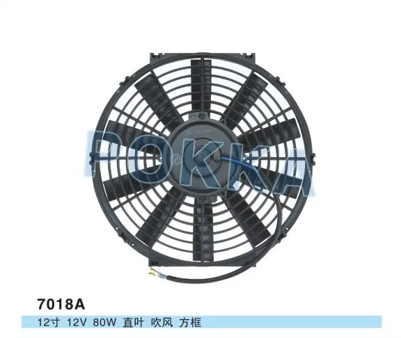 Электронный вентилятор охлаждения автомобильного кондиционера, конденсаторный вентилятор 8,9, 10,12, 14 дюймов, 80 Вт 12 В/24 В