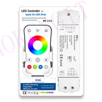 

6A*3CH RGB LED Controller Kit V3-L + R8-1 with Plastic packaging like pictures but without batteries