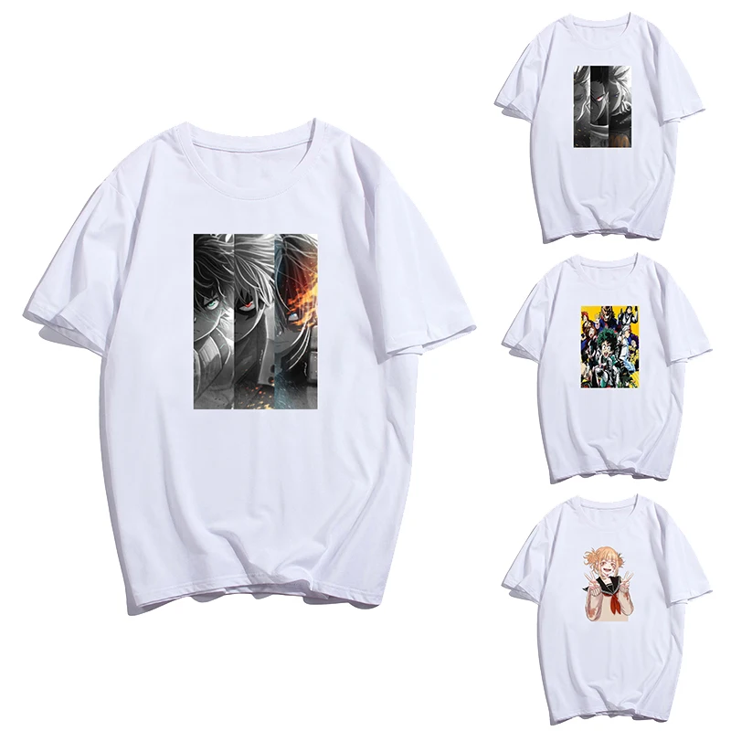 

Cool Boku No Hero Academia T Shirt Women Men Streetwear Clothing Deku Bakugo Shoto Fans T-shirt Teens Summer Short Sleeve Tops