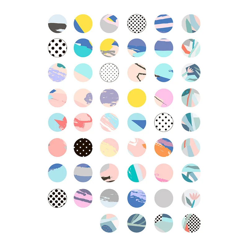

2 pcs/lot Round Dot Pattern Decoration Mohamm Planner DIY Sticker Pack Post It Notebook Bullet Journal Stickers Scrapbooking