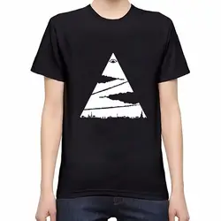 Бесплатная доставка! 2017 новое поступление мужская футболка Chemtrails Pyramid Мода 100% хлопок o-образным вырезом футболки короткая футболка для