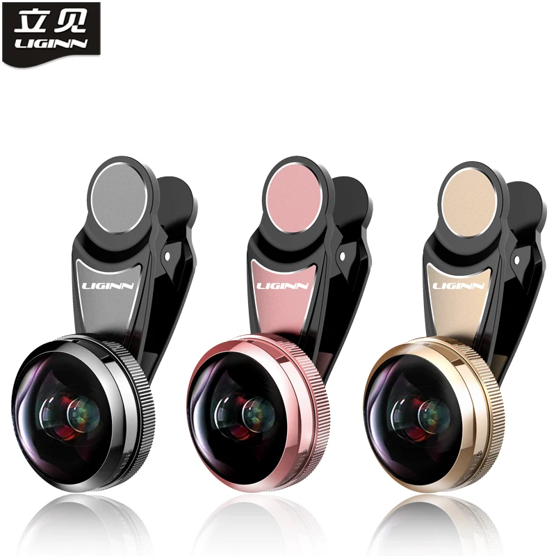 Koop LIGINN Mobiele Telefoon Lens 235 graden super fish eye lens groothoek lens met back case en clip voor iPhone 6 6 s plus 7