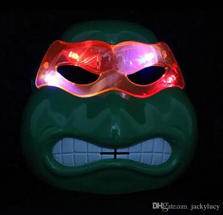  Superhero LED Flash Party Mask Hulk Ironman Spiderman TMNT Captain Americ COS Heros Avengers Cartoon Film for Kids Men Women Xmas Gift