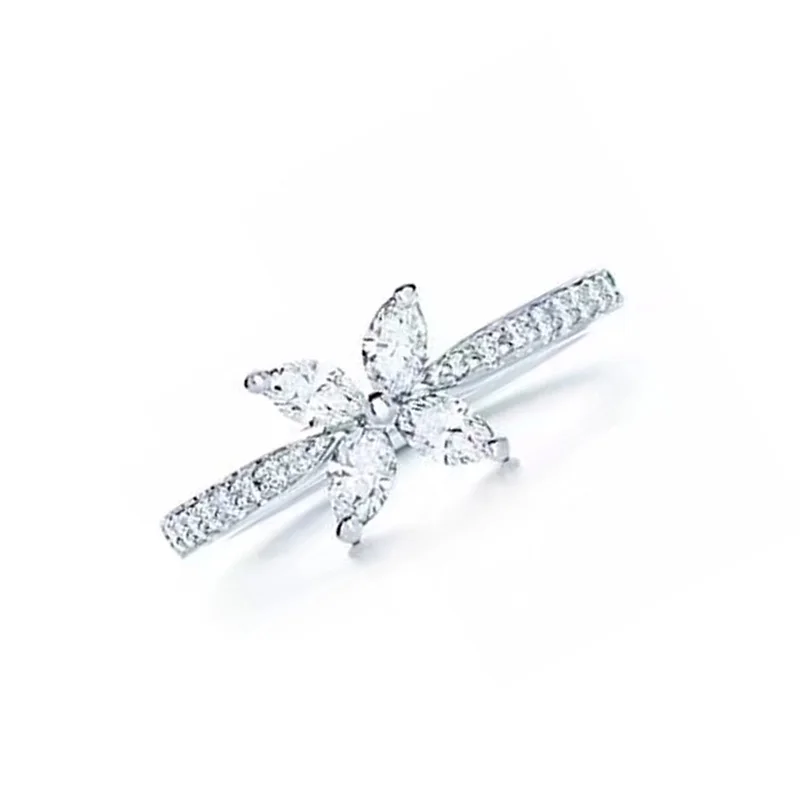 TR530 ring Super quality solid 925 silver gold craft setting For Women Jewelry