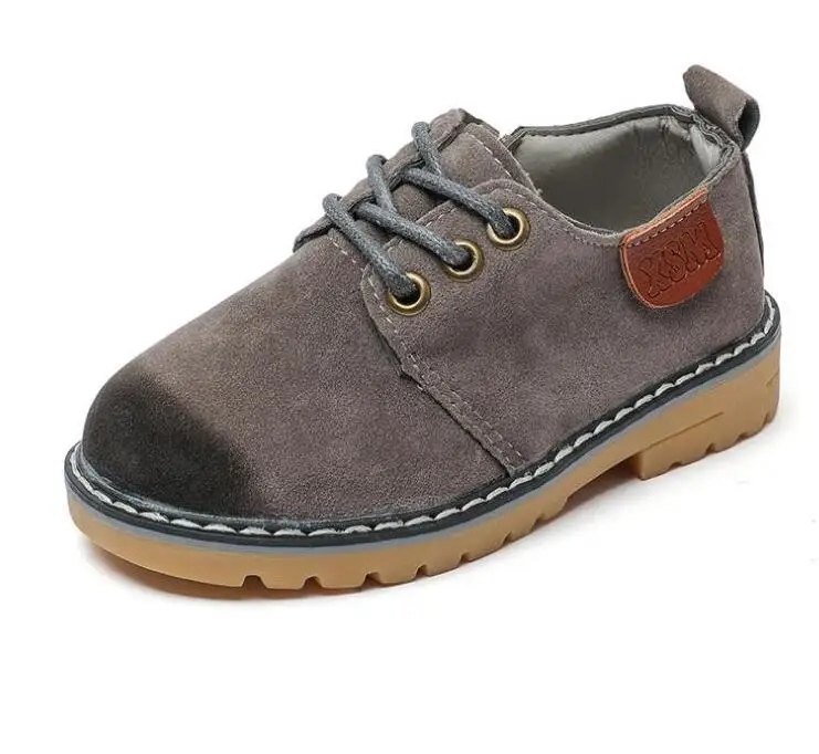 

Autumn New Fashion Short Yellow Leather Low With Childrens Shoes Boys Black Girls Boots Casual Martin Boots Girls