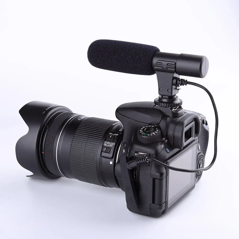 Canon MIC-01 DV Camera Stereo Microphone For Canon Nikon Pentax DSLR Camera Camcorder 