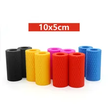 100 шт. гантели толстые барные ручки Pull Up Тяжелая атлетика поддержка расширители грифа штанги силиконовые Нескользящие Защитная площадка Фитнес Жир сцепление