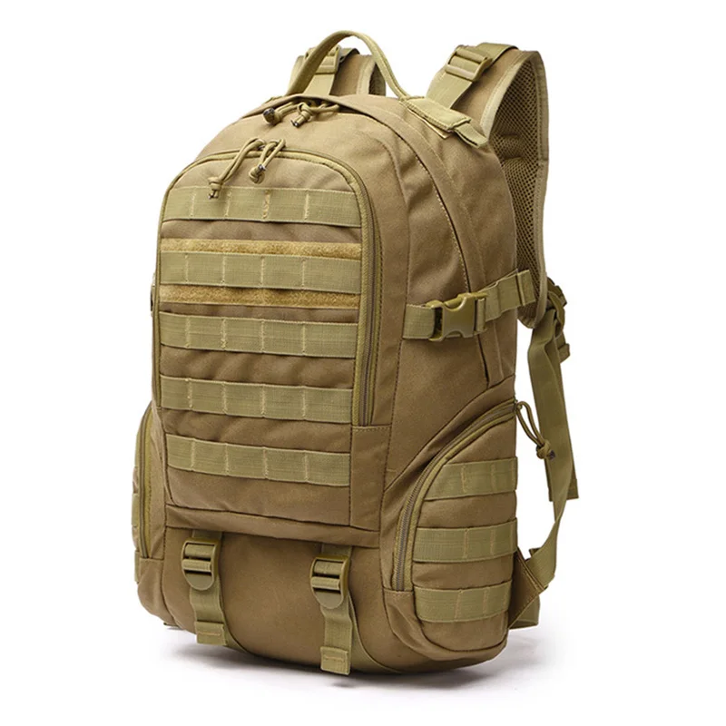 Large Camping Backpack Military Men Travel Bags Tactical Molle Climbing Rucksack Hiking Bag Outdoor sac a dos militaire - Цвет: Khaki