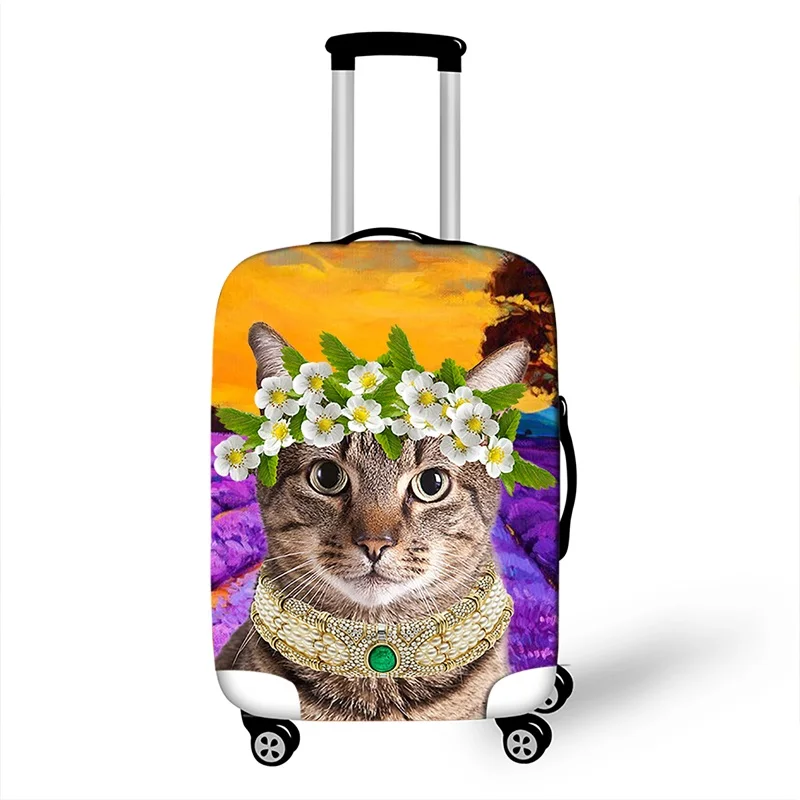 Cartoon 3D Pet Cat Print Travel Luggage Protective Covers Women Suitcase Dust Protections Cover ...