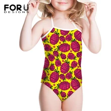 Forudesigns/Лето Детское ананас печати Купальники для малышек Купальник купальный пляж красочные Обувь для девочек милые летние пляжные бледный Костюмы