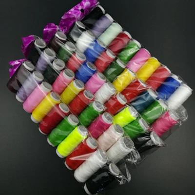 10 шт. 200 ярдов полиэстер машина вышивка шитьё нитки для ручного шитья Ремесло патч рулевое колесо швейные принадлежности - Цвет: Mixed