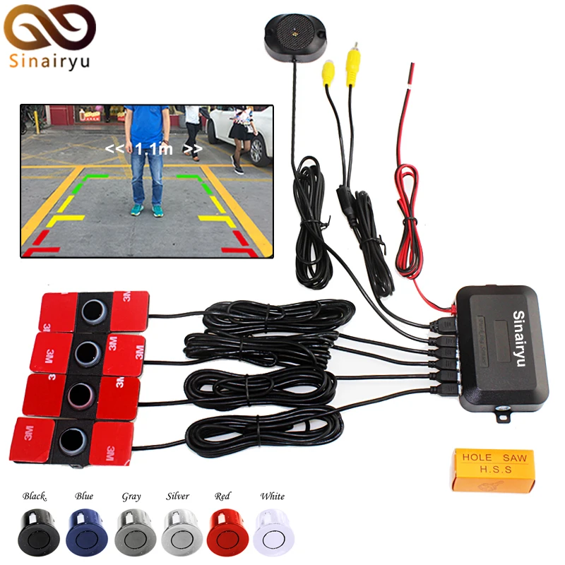 Dual Core CPU Car Video Parking Sensor Backup Radar Alarm System For Rearview Camera Auto Parking