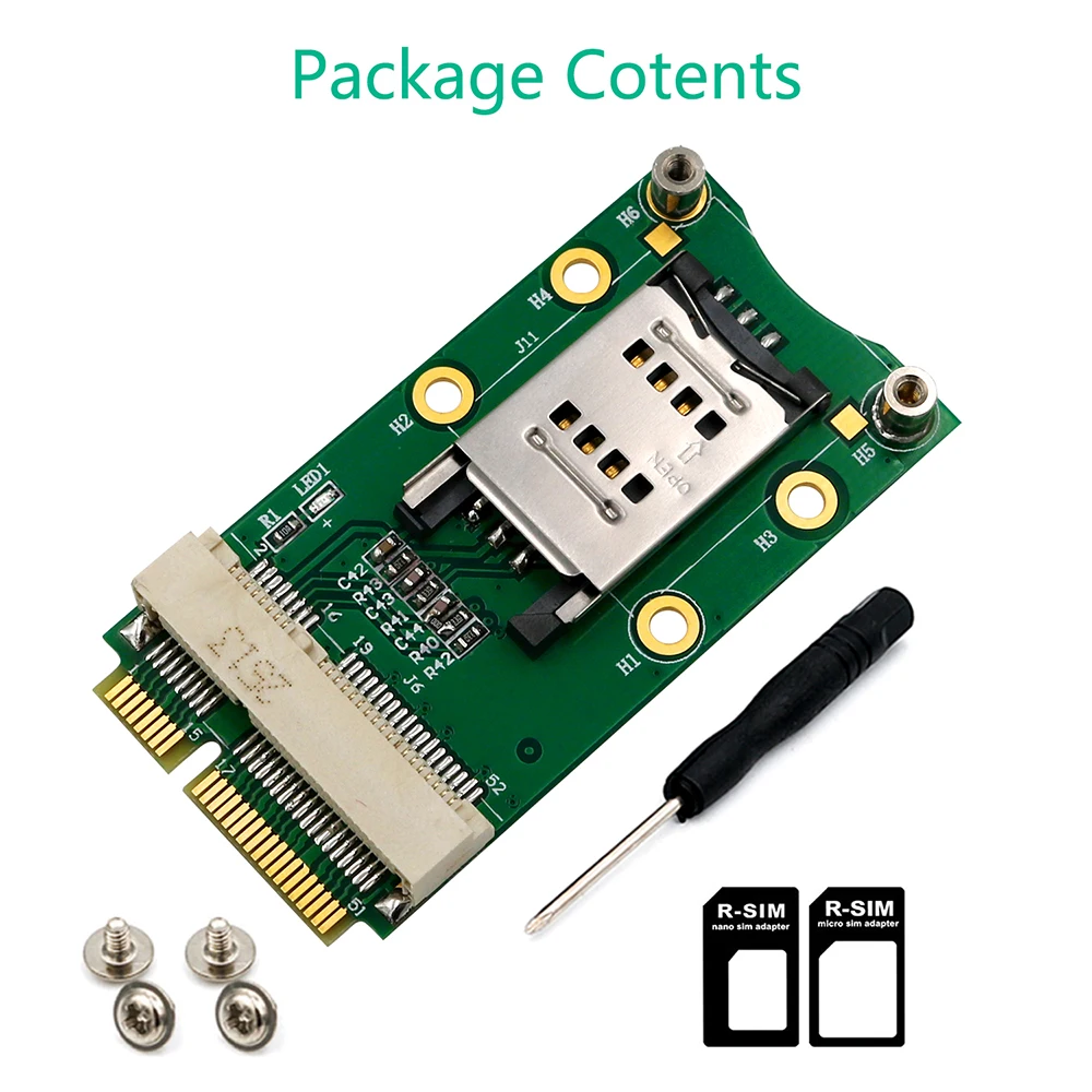 Mini Adaptador Pci-e com Slot de Cartão Sim para 3g 4g Segunda Guerra Mundial Cartão Gps Adaptador Mini Pci-e Cartões para acréscimos - Imagem 6