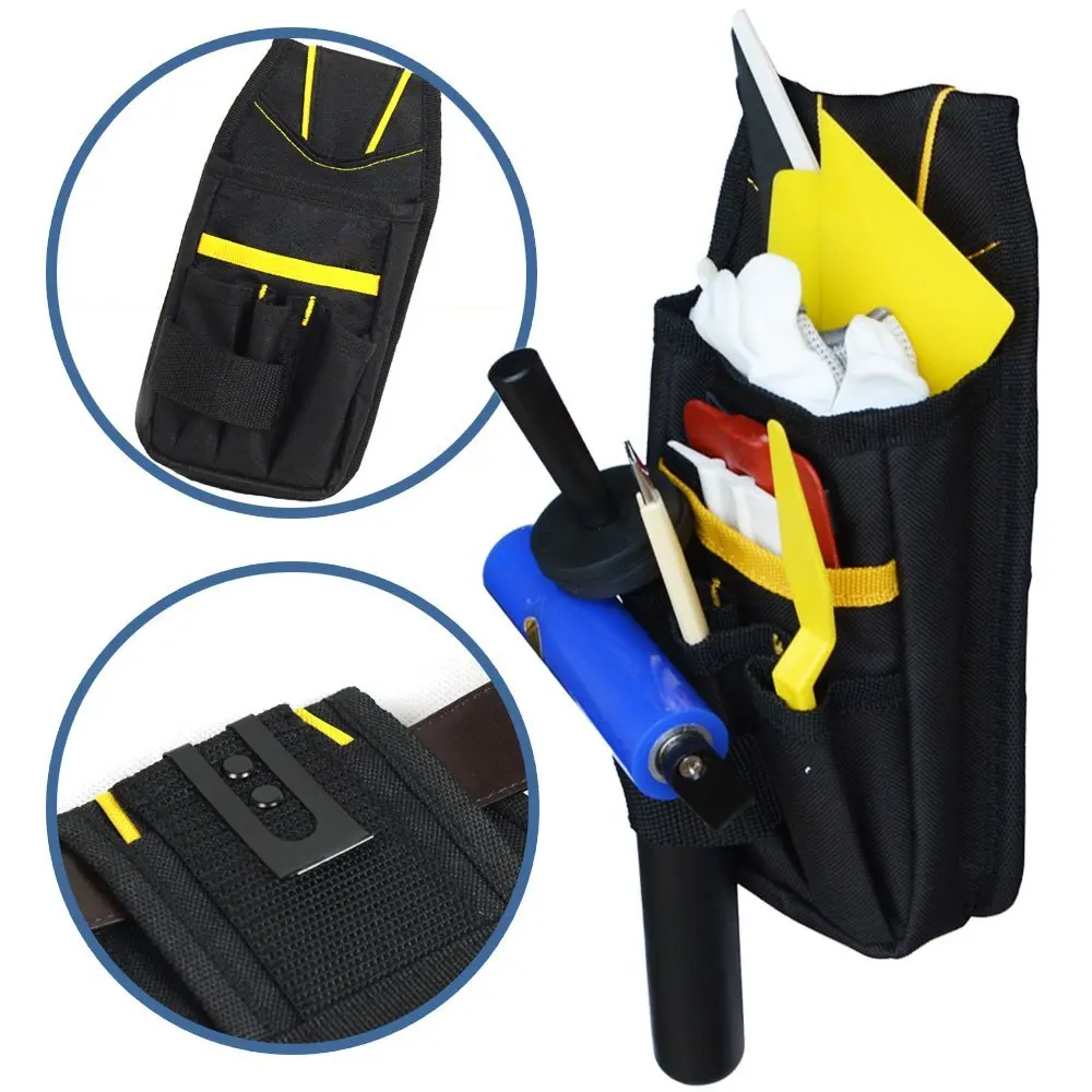 EHDIS 13pcs Vinyl Film Car Wrap Window Tints Tool kit Tool bag Felt Squeegee Scraper Magnet Holder With Cutter knife Blade