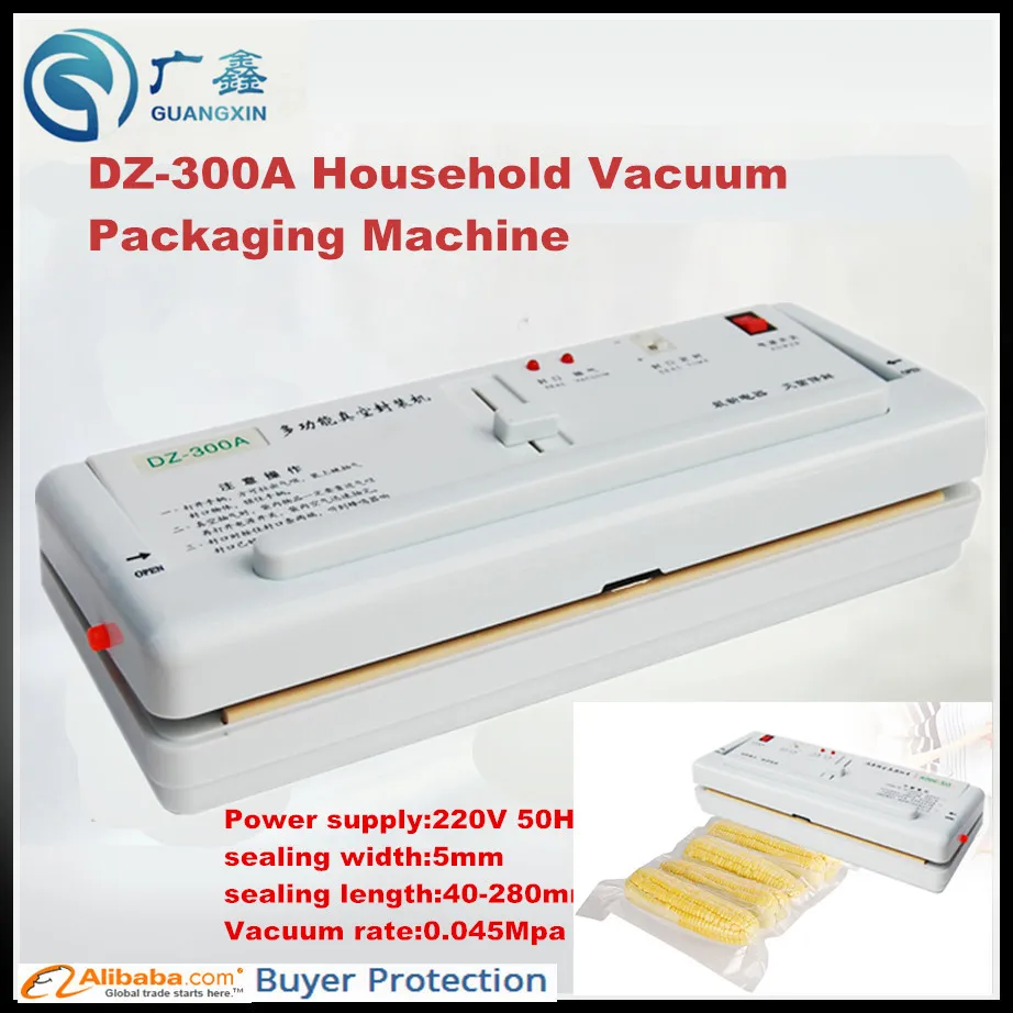 US $136.00 Freeshipping for Household Vacuum Sealer DZ300A for fruit and meat vacuum sealing keep fresh and keep long time life