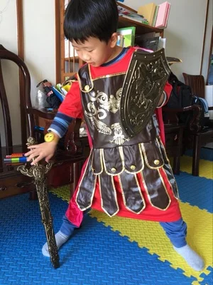 Детский костюм древнего римского принца спартанского воина на Хэллоуин, Костюм Принца, подарок на день рождения для мальчиков, нарядное платье, наряд
