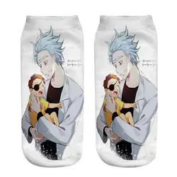 1 пара, женские Носки с рисунком Отца и Сына, забавные носки с 3D принтом, модные носки из полиэстера 19*8 см