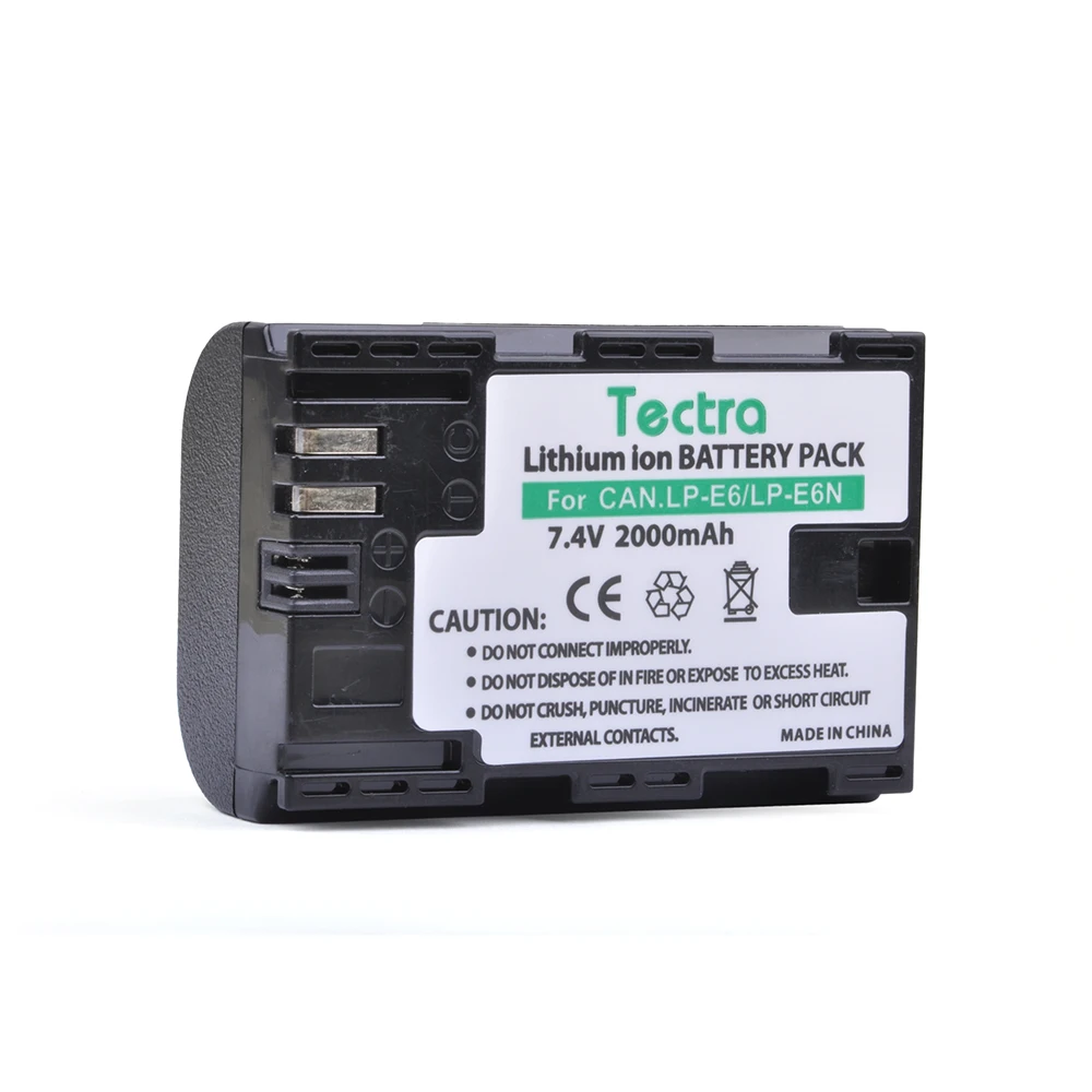 Tectra 5 шт. LP E6 E6N LPE6 LPE6N батарея для Canon EOS 5D 5D2 5DS R Mark II 2/III 3 6D 60D/60Da 7D 7D2 7DII 70D 80D и т. Д.|battery