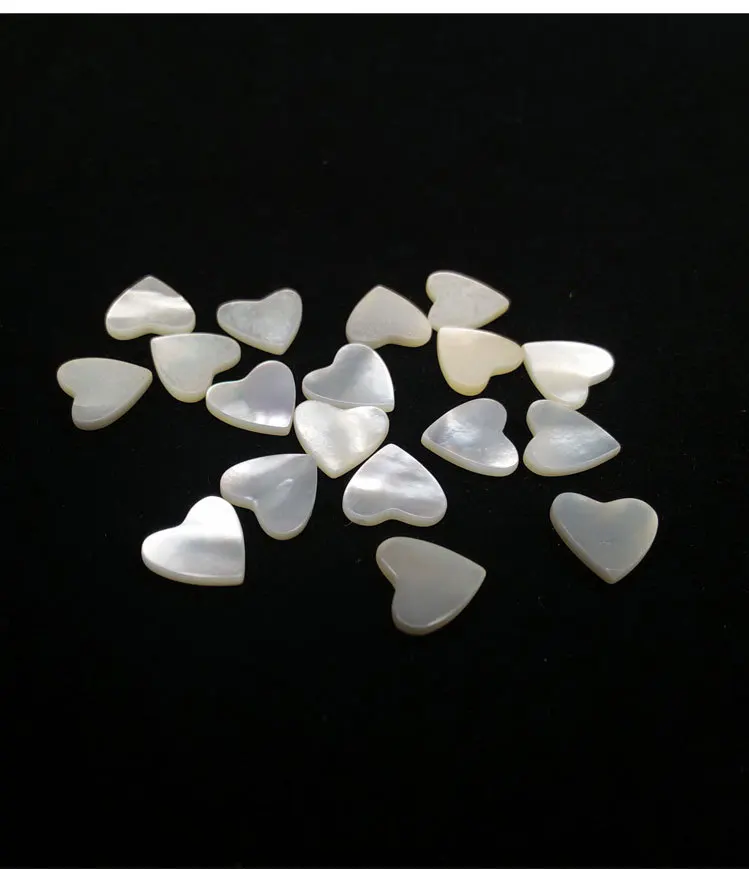 Wholesale 500 Pieces Natural White Seashell Mother of Pearl Heart Beads