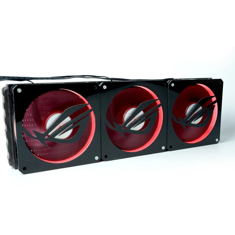 New Computer Components Mainframe Mirror For ROG Fan Cover 12CM Fans Cooling Lengshui Decorative Cover Water-cooled Accessories