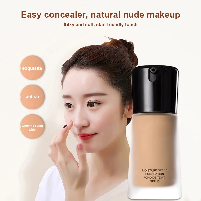 

30ml Liquid Concealer Cream Natural Foundation Makeup Long Lasting Oil Control Cosmetic Concealers YF2018