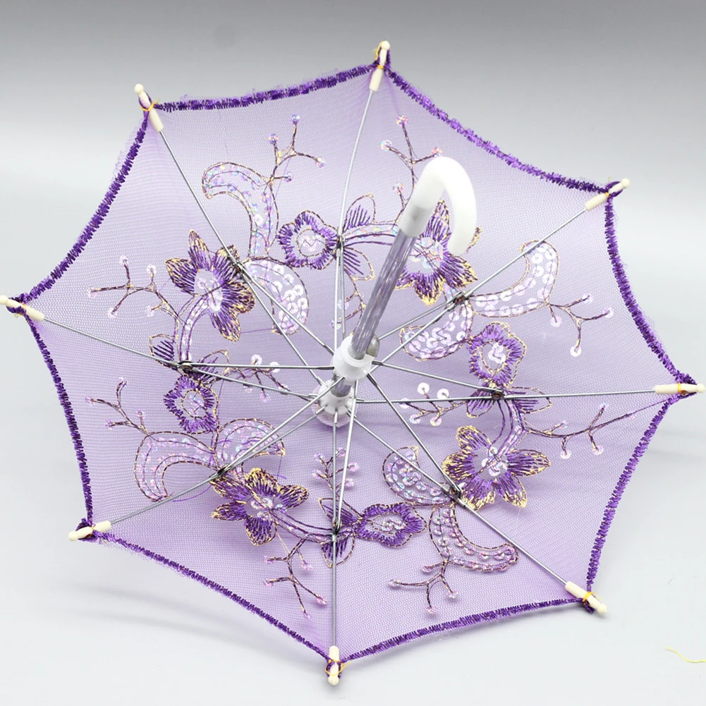 NEW Lace Umbrella Doll Accessories Handmade Doll's Embroidered Umbrella For 1/3 1/4 1/6 BJD Dolls Toy Accessories