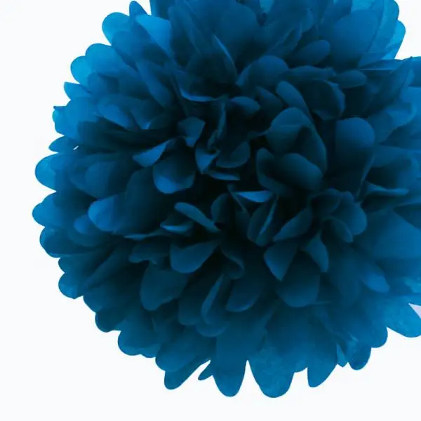 30 шт./лот 6 дюймов 15 см папиросная бумага Pom Poms бумажные цветы шар помпон Свадебные украшения день рождения украшения для вечеринок - Цвет: dark blue